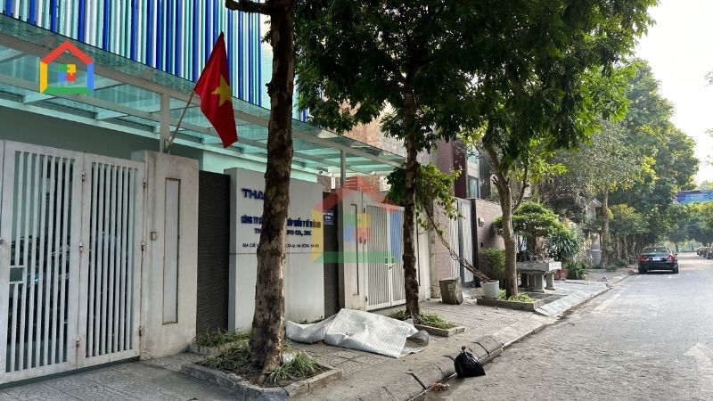 Mặt đường biệt thự BT3 KĐT Xa La Mặt đường biệt thự BT3 KĐT Xa La