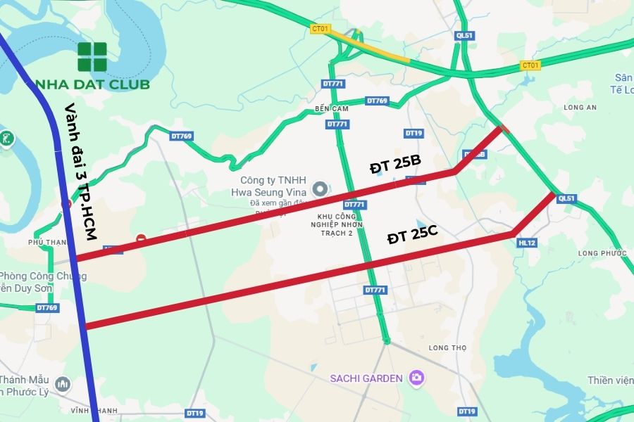 Đường ĐT 25B và ĐT 25C