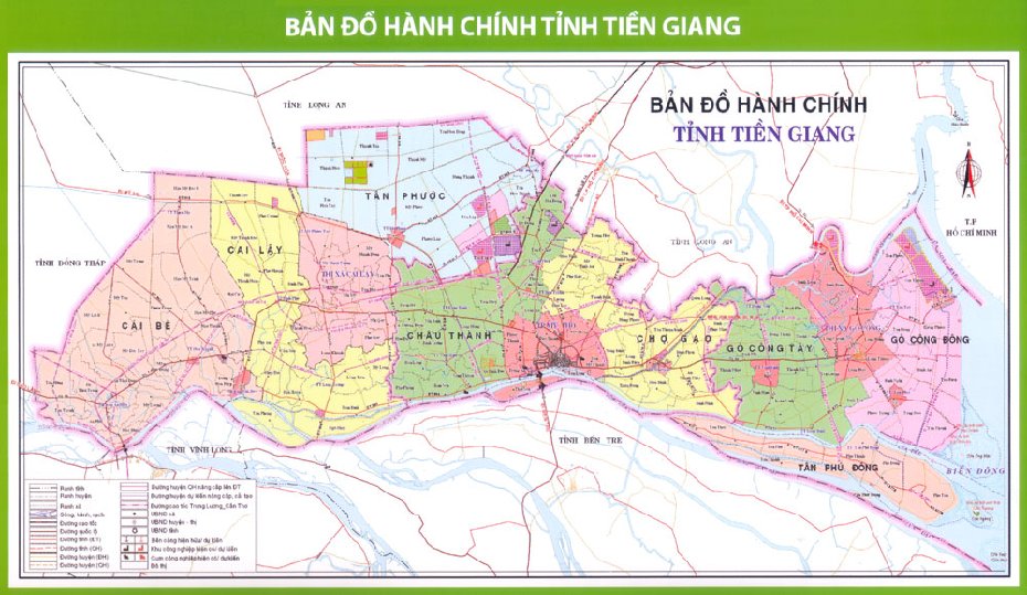 Bản đồ quy hoạch phát triển tỉnh Tiền Giang đến năm 2030